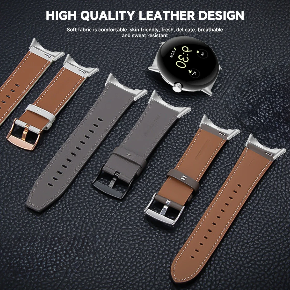 Premium Leather Replacement Wristband Bracelet