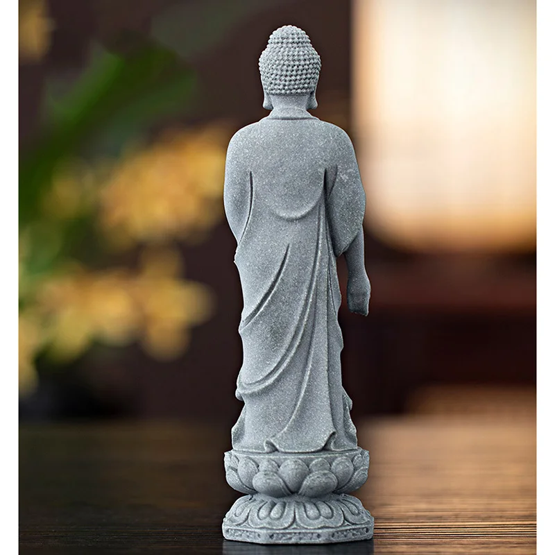 Sandstone Tathagata Guanyin sculptures and figurines Chinese Buddhist figures Home Living Room Office Table decoration feng shui 5