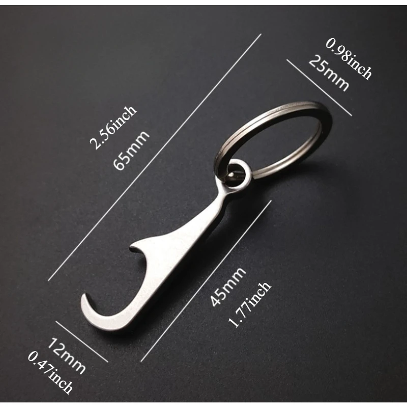 1pc EDC Mini Bottle Opener Gear Rock Climb Beer Camp Portable Keyhole Practical Tool Stainless Steel Hike Outdoor Accessories CN 2