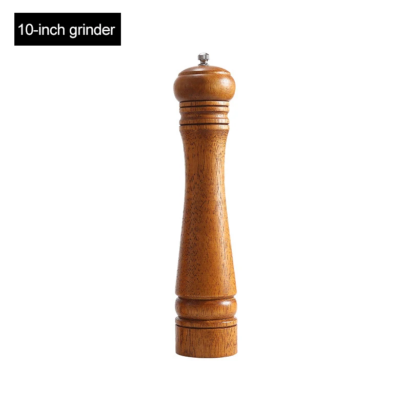 Sizes Manual Salt Pepper Wooden Mill Strong with Adjustable Ceramic Grinder Spice Pepper Salt Shaker for Kitchen Cooking Tools
