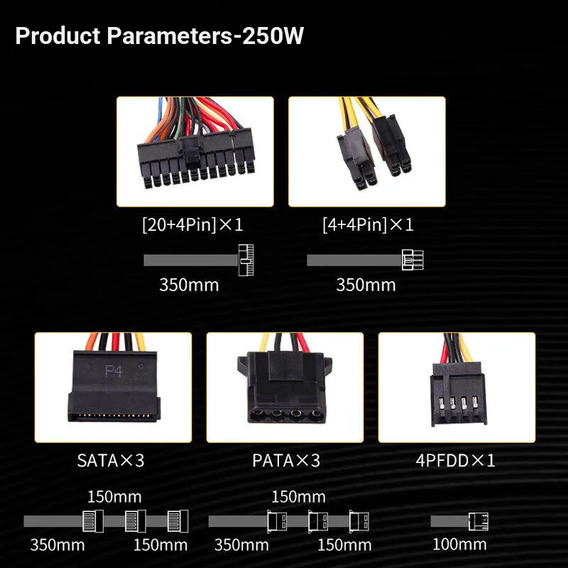 델타 플렉스 파워 서플라이 소형 1U 정격 250W 브론즈 효율 서버 파워 서플라이 미니 섀시 데스크탑 컴퓨터 파워 서플라이