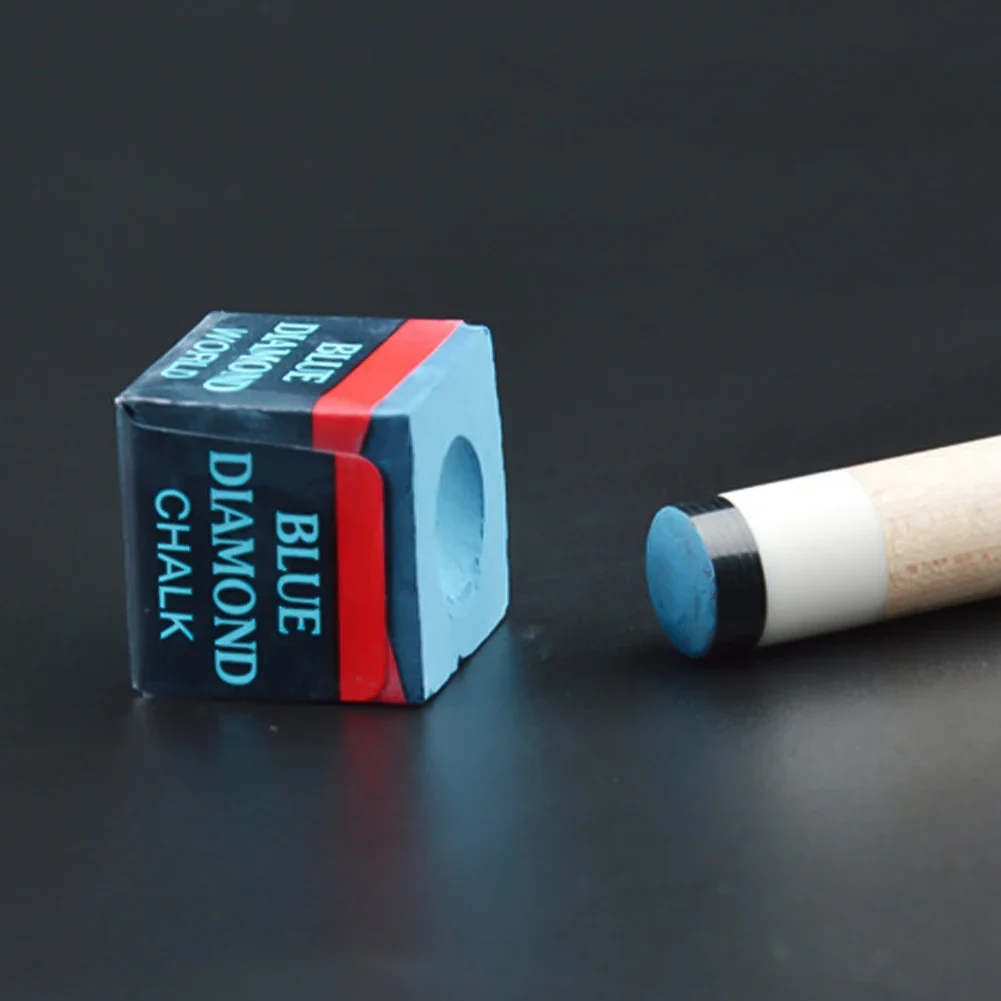 2Pcs High Quality Blue Diamond Blue Billiards Pool Snooker Cue Stick Chalks Billiard Accessories