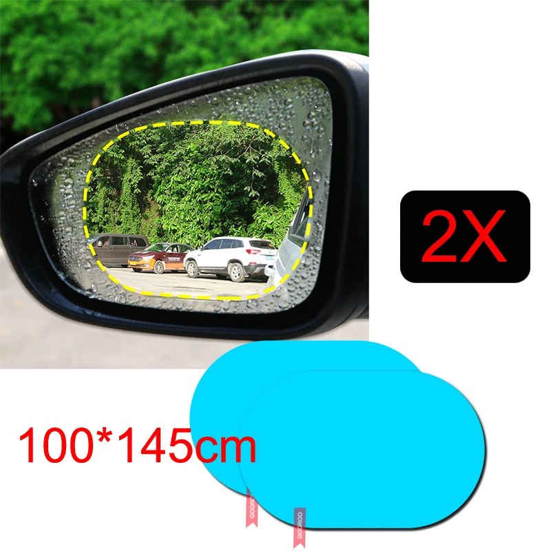 Rain Proof Car Mirror film Car Mirror Film Anti Fog Sticker 2Pcs - AutoMods