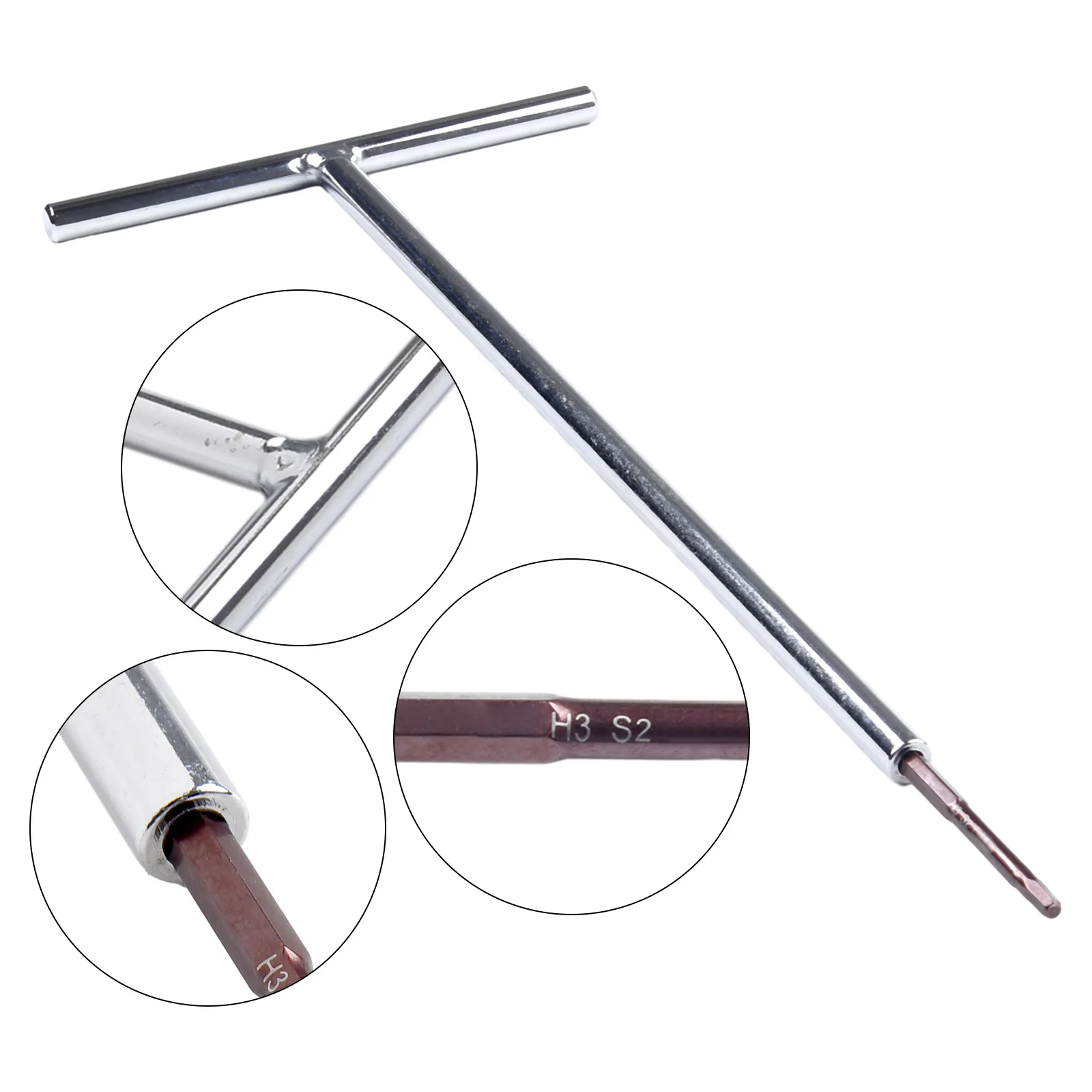 

1Pc Torx Hexagon Screwdriver Wrench T-shaped Driver Wrench Key Inner Hex Spanner H3-T40 For Repairing Manual Tool