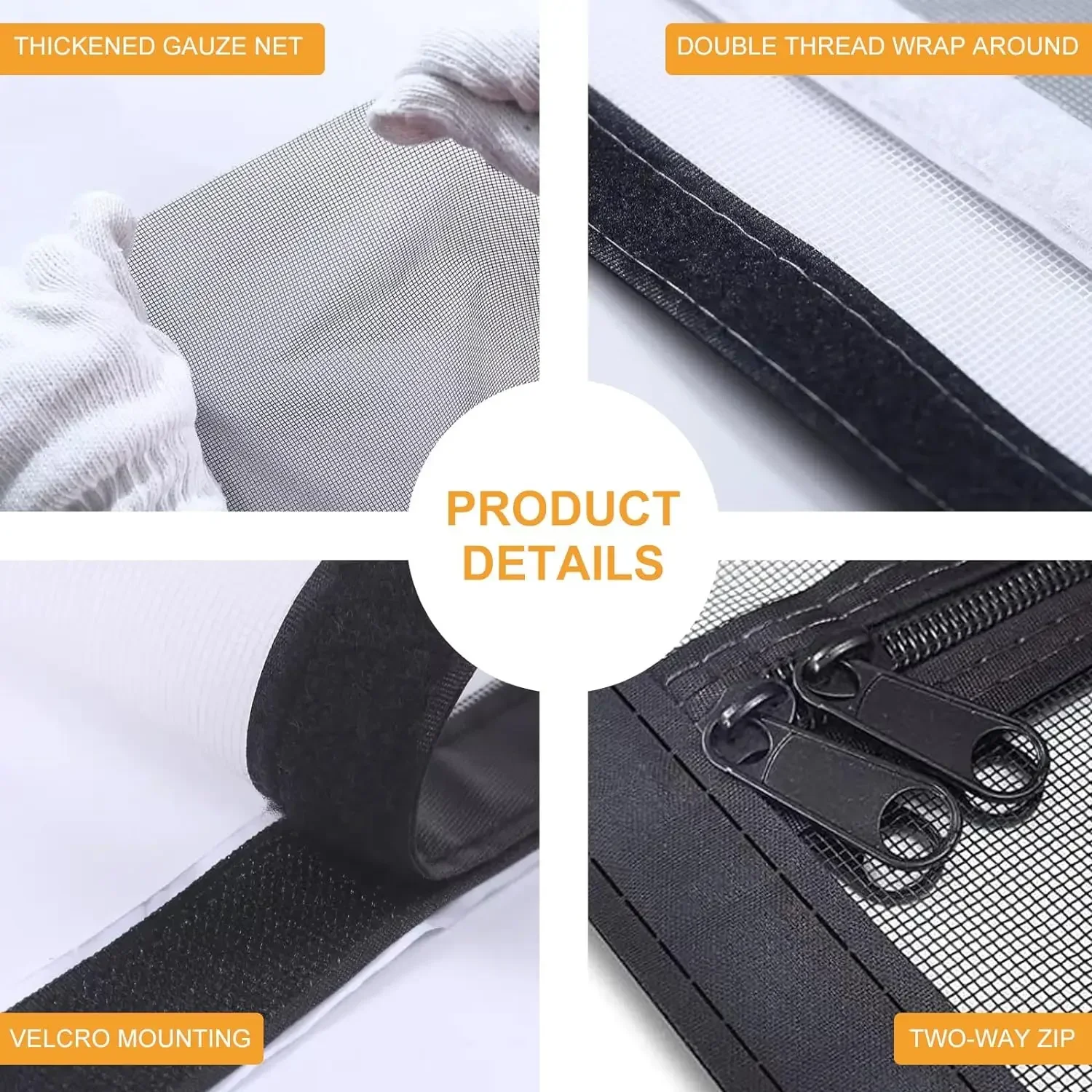 Zipper Door Screen Anti-cat PPT Nano Door Curtain Shape Anti-mosquito Mesh Screen for Pet Living Room Kitchen Bedroom