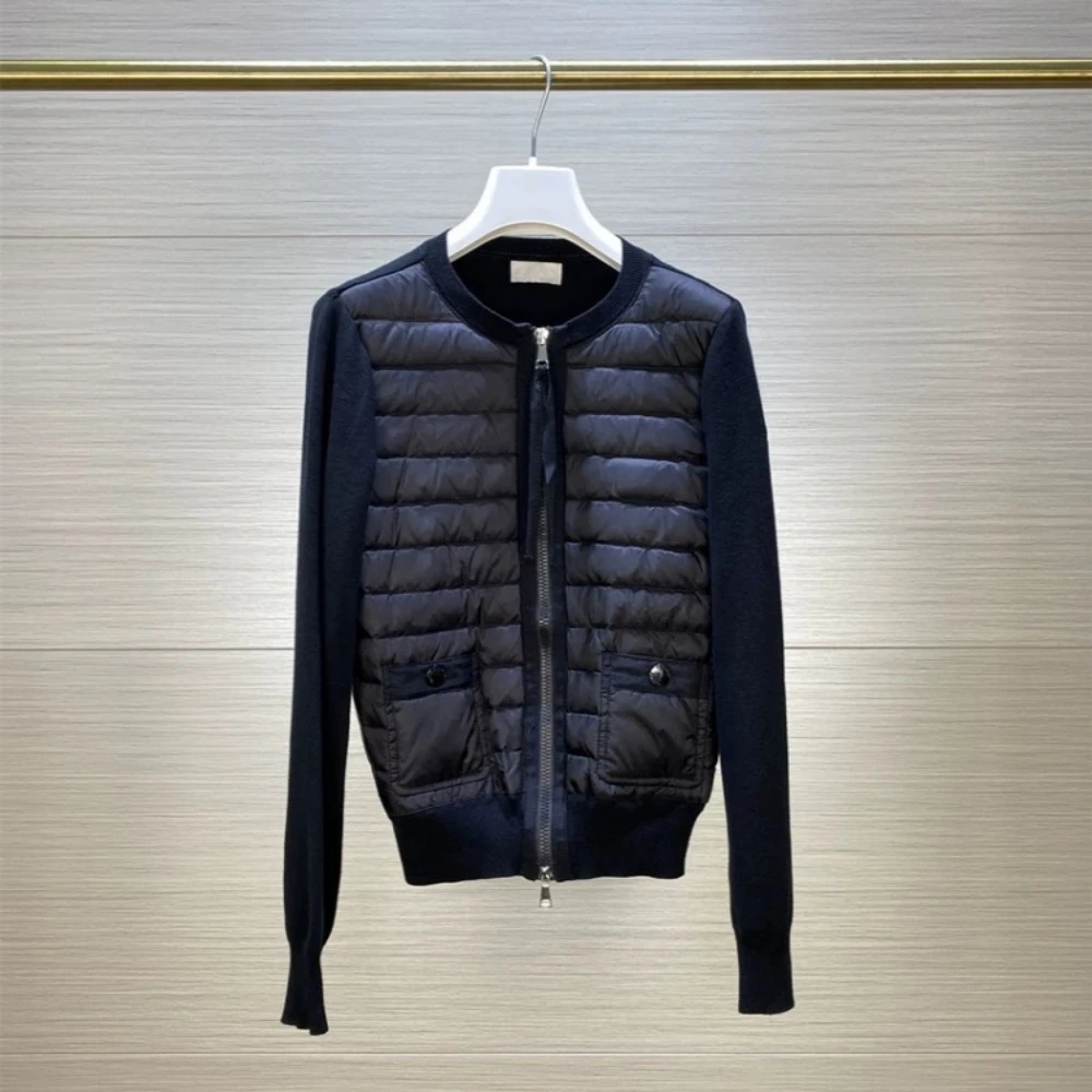 

2023 Women's Latest Spliced Down Fashion Slim Fit and Warm 90% White Duck Down Jacket