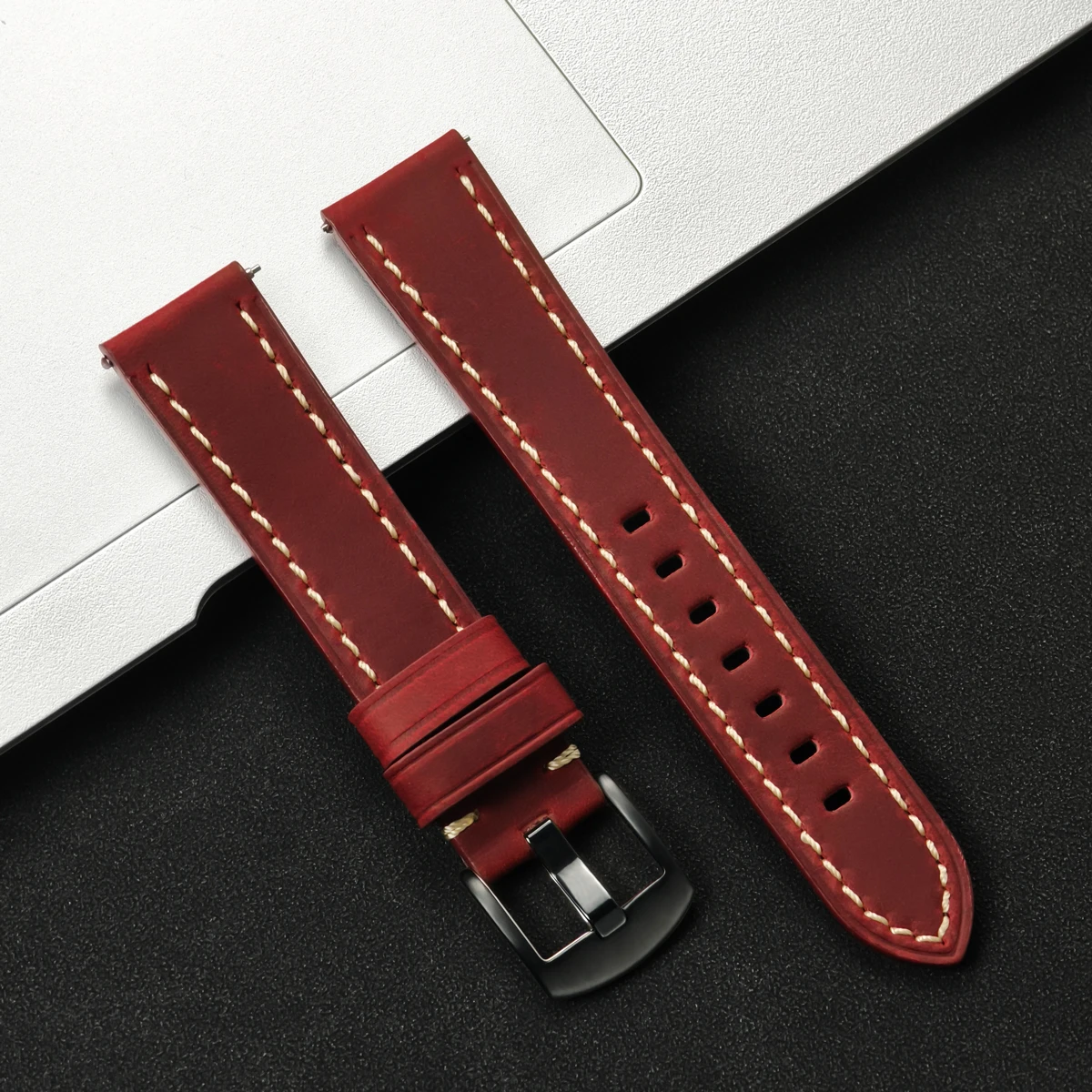 Luxury Leather Watch Strap - Premium Soft Band Replacement, 20mm/22mm