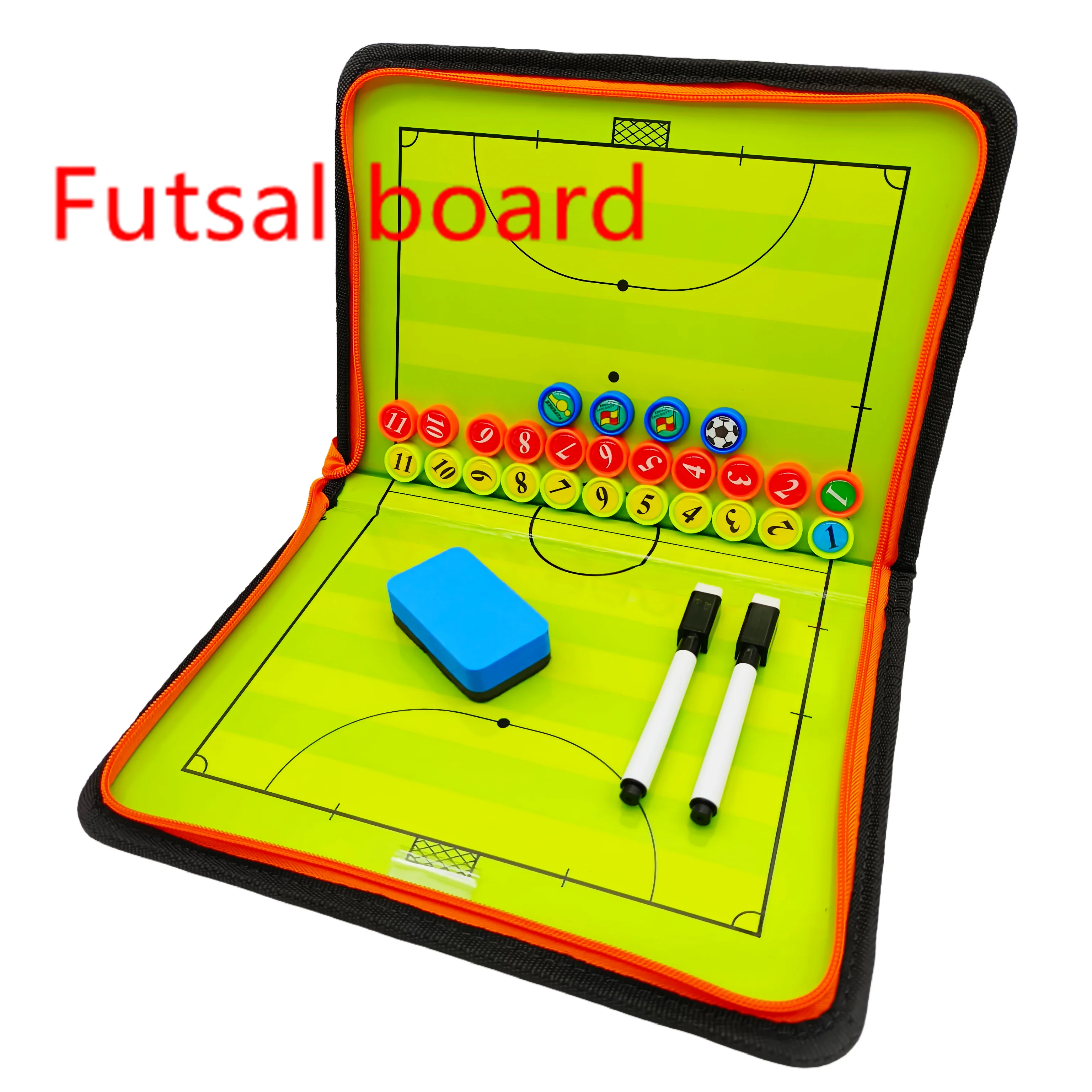 Futsal Coach Board 28x20 Cm Zipper Durable Football Training Aid Visual Strategy FUTSAL Coaching Tool