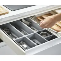 7pcs Drawer Kitchen Storage Box Cutlery Organizer Free Combination Separated Multifunction Sundries Stationery Desk Storage tray 2