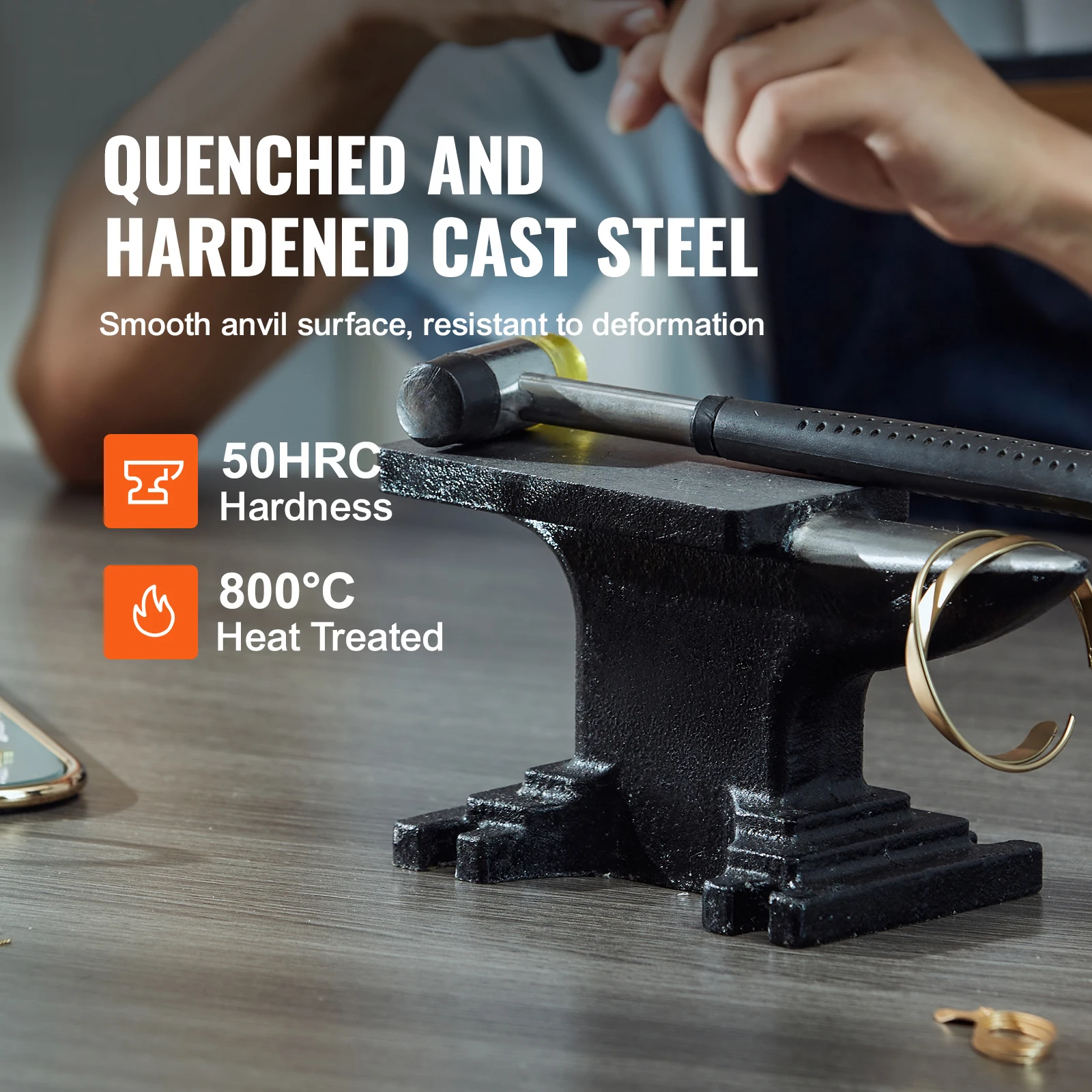 Cast Steel Anvil for Blacksmithing and Metalwork