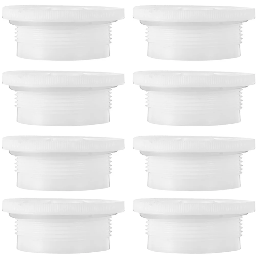 8 Pcs Chemical Barrel Cover Plastic Plug Water Drum Gallon Caps White Oil Lids Bung Seal