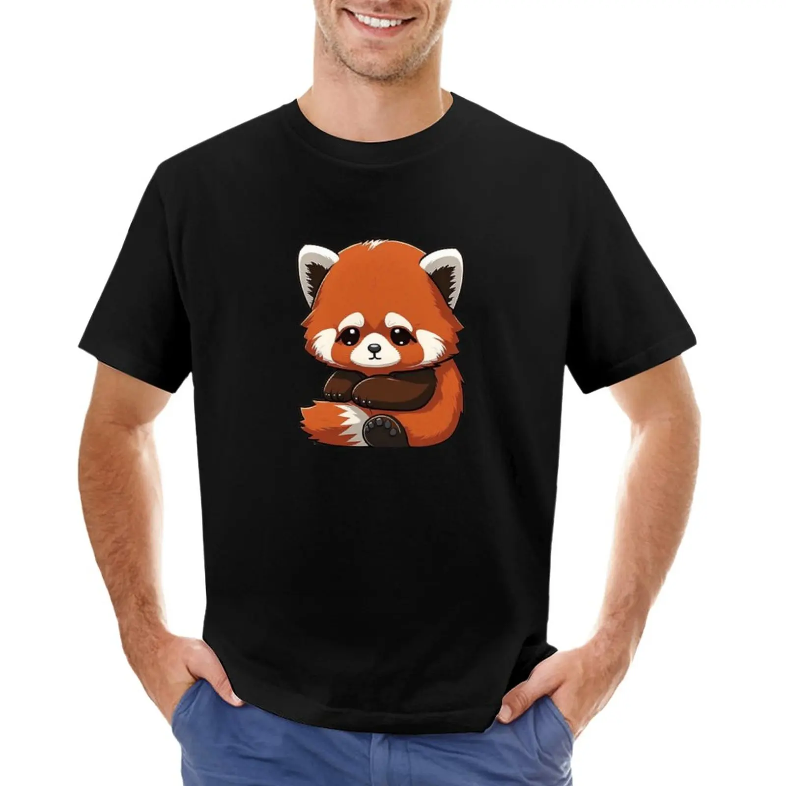 

Kawaii red Panda, Cute red Panda T-Shirt heavyweight t shirts summer top t shirt for men