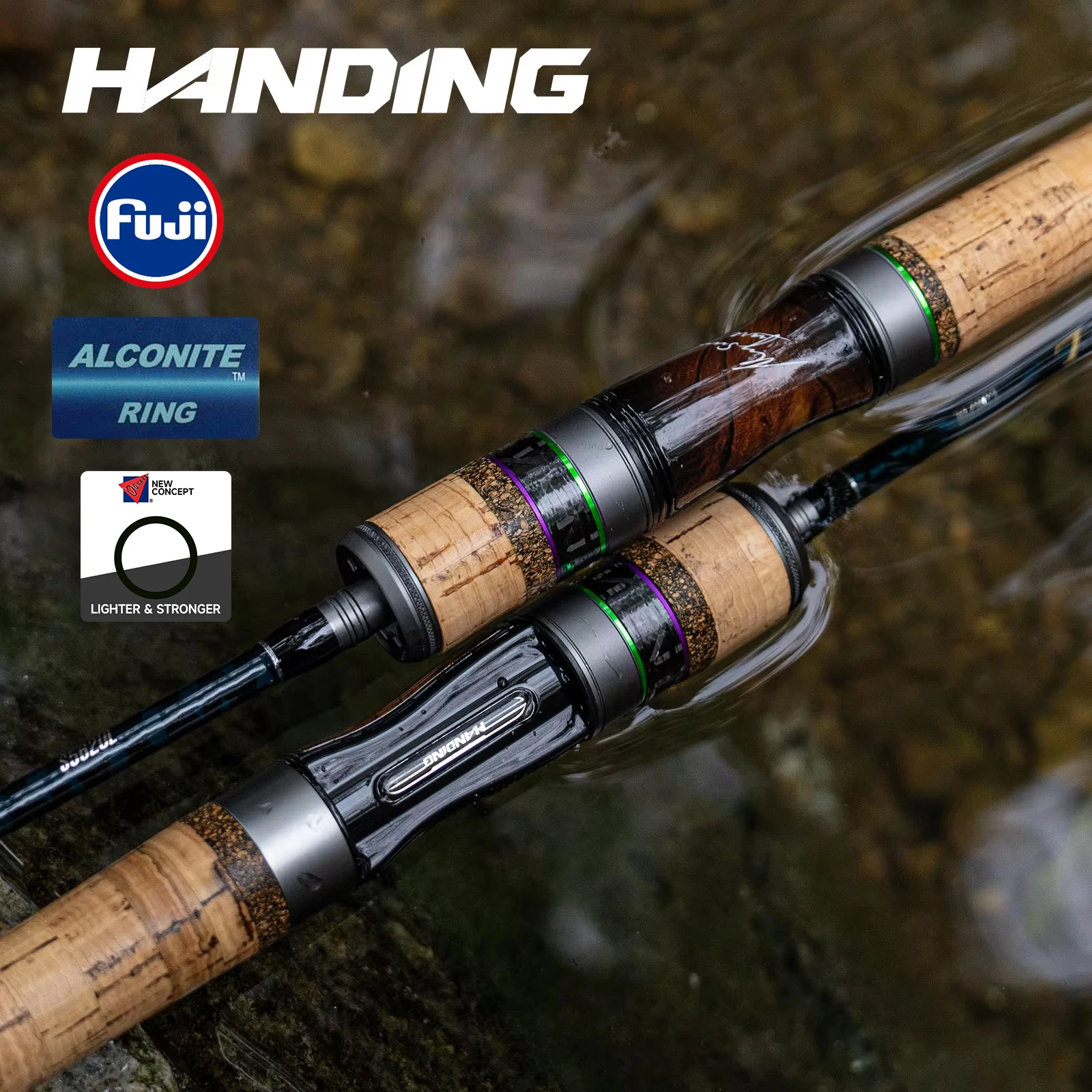 Canne casting ultra-légère 78g carbone pour leurres 1-8g - guide FUJI® manche liège magique pêche précise