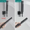 Ceiling  Shower Faucet Big Rainfall LED Shower Head Concealed Shower System Black Embedded Shower 3