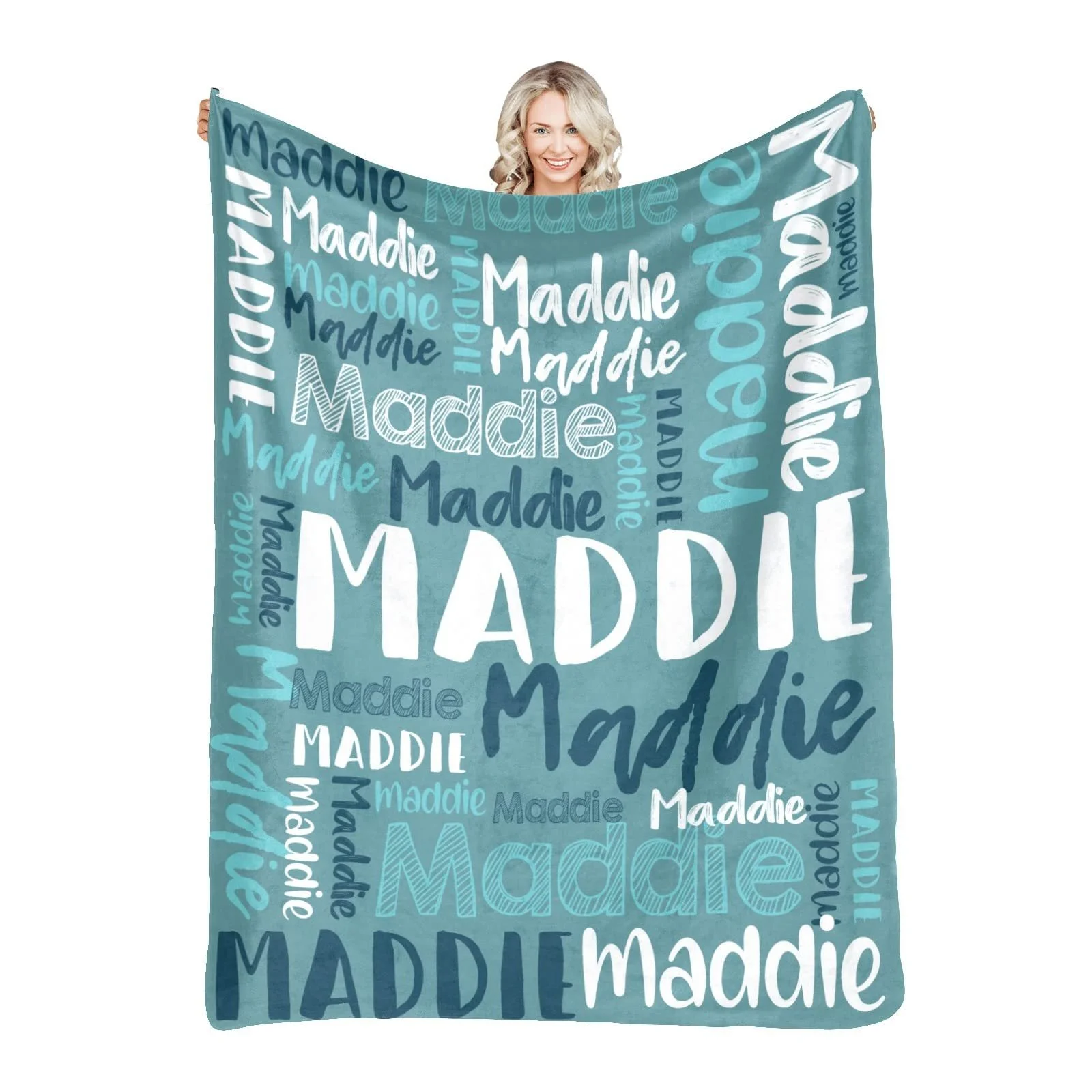 Personalized Flannel Baby Blanket - 30 Color Options, Custom Name, Monochrome Fleece Gift