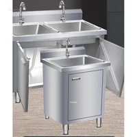 Commercial Metal Kitchen Sinks For Outdoor Cabinet Storage With Operating Table Sinks Minimalist Sink For Dining Room N 2