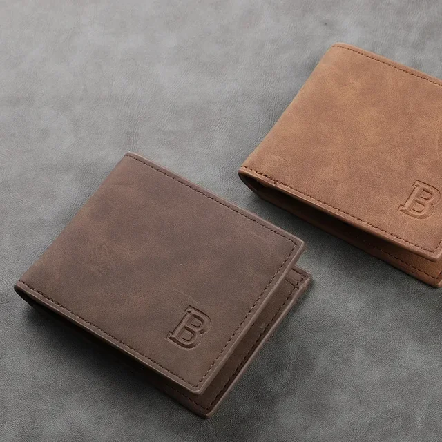 New Fashionable Vertical Retro 2% Off Multi Card Slot Wallet Matte Multi functional Leisure Multi card Slot carbon wallet men 5