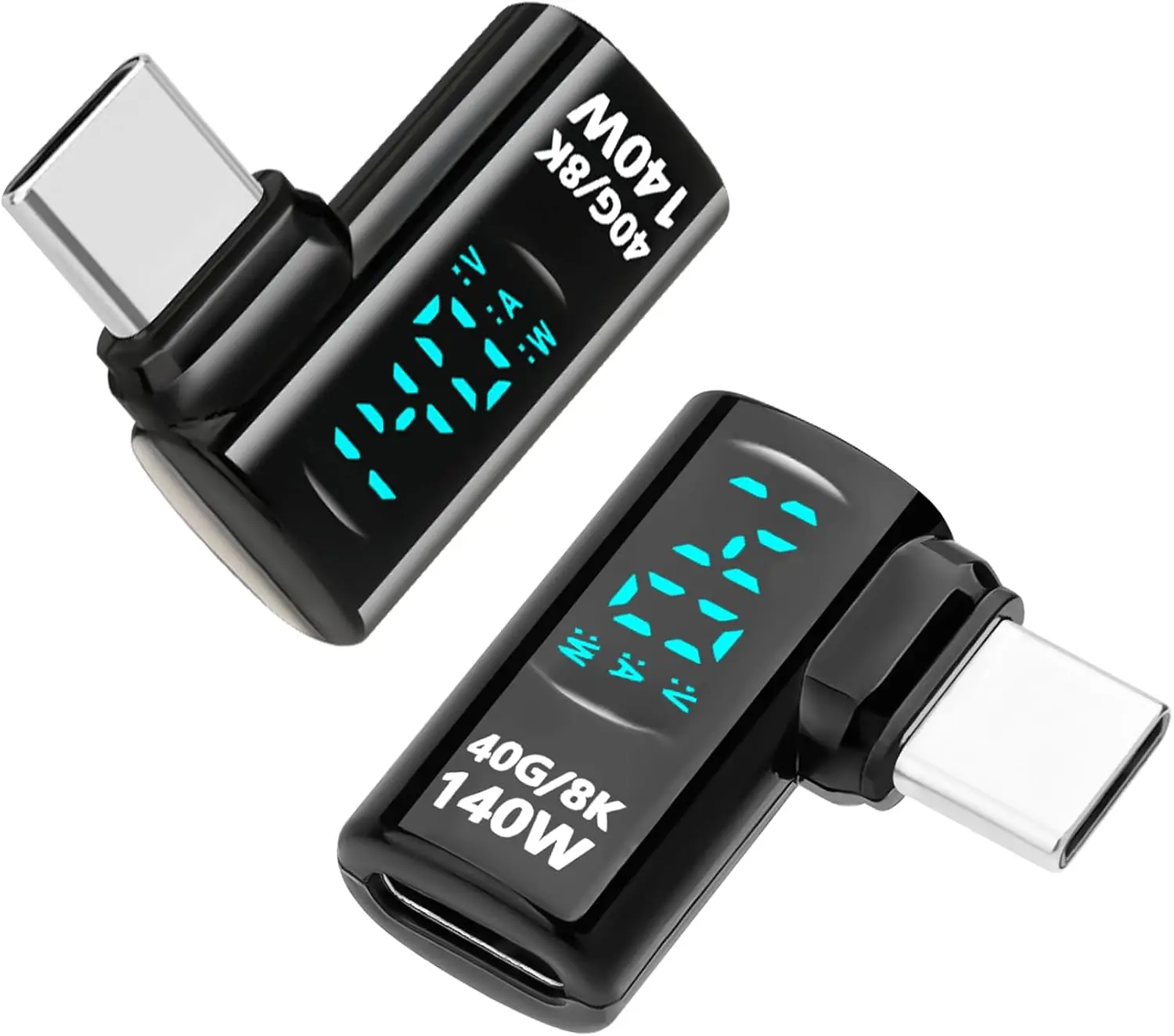 스마트 디스플레이가 탑재된 타입-C to 타입-C 어댑터, 140W PD 충전, 아이폰 16/프로/맥스, 아이패드 프로 및 기타 USB-C 기기용