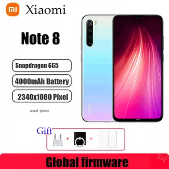 Global Firmware  Xiaomi Redmi Note 8 Smartphone with Phone Case Original Android Phone 4000mAh Battery Quad Cmaera Used phone