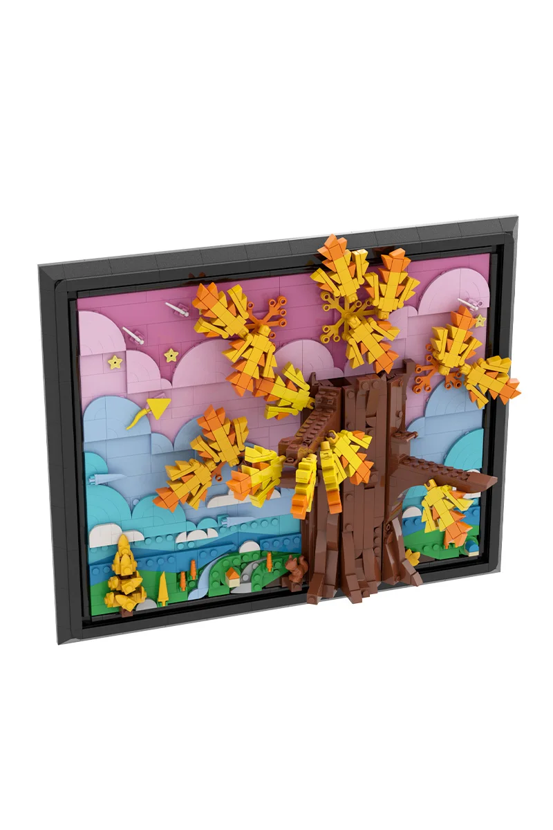 MOC Calvined und Hobbes Baustein Anime Puppe 3D Kunst Gemälde Cartoon Tiger Action Figur Ziegel Spielzeug Erwachsene Geschenk Für Kind – Detail 4