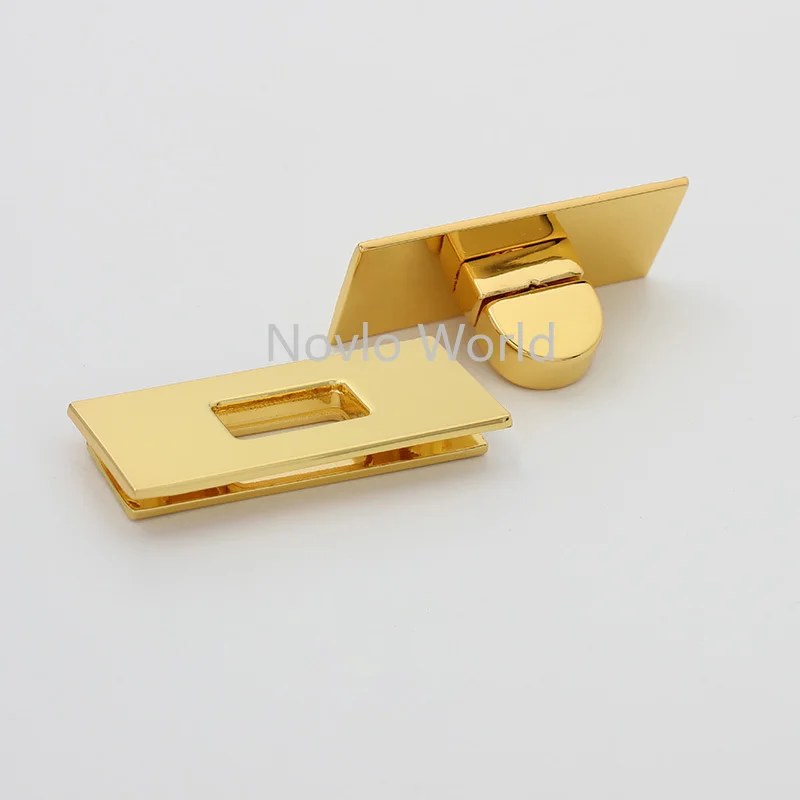 5-20 pieces 3 colors 43X19mm Rectangle Twist Lock  Hardware Accessories DIY Women Purses Clasp Lock