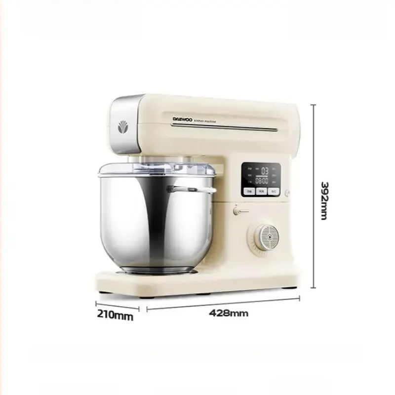 DAEWOO Food Mixer Home Commercial 7L Automatic Mixer Machine Dough Press Egg Beater Multifunctional Dough Kneading Machine 220V 6