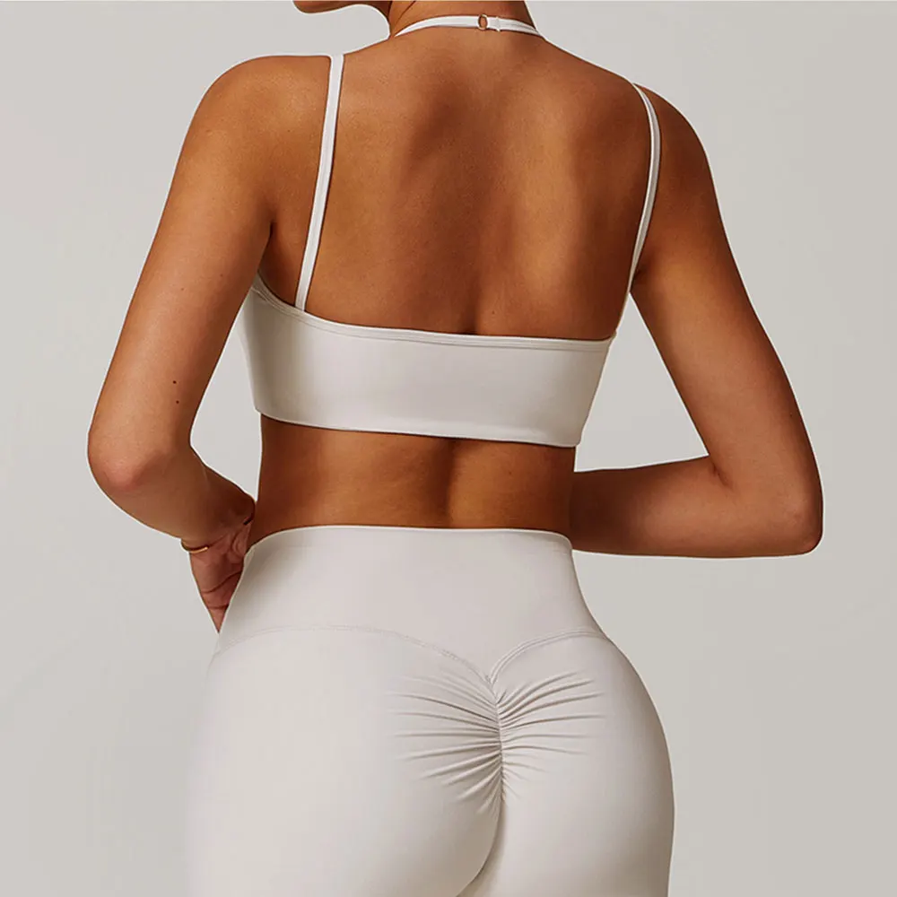 The Feeling of Nudity Fitness Vest Women's Gym High-intensity Shockproof Yoga Bra Outdoor Running Bodybuilding Sports Underwear