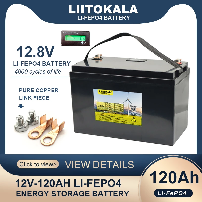 LiitoKala 12.8V 310ah 280ah 120AH LiFePO4 batteria 12V litio ferro