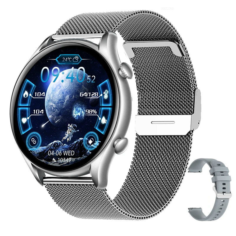 2022 New 360*360 HD 1.32 Inch Screen Ladies Smart Watches Bluetooth Call Lady Sport Heart Rate Blood Oxygen Women Smartwatch+Box 