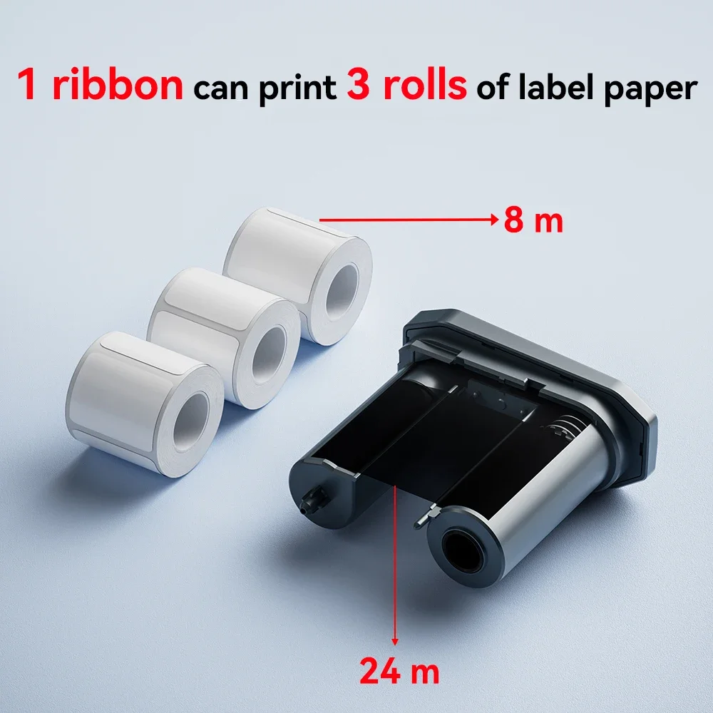 Niimbot M2 Thermal Transfer Label Printer Ribbon Black White Red Golden Green Blue Color Printing Long-term Storage