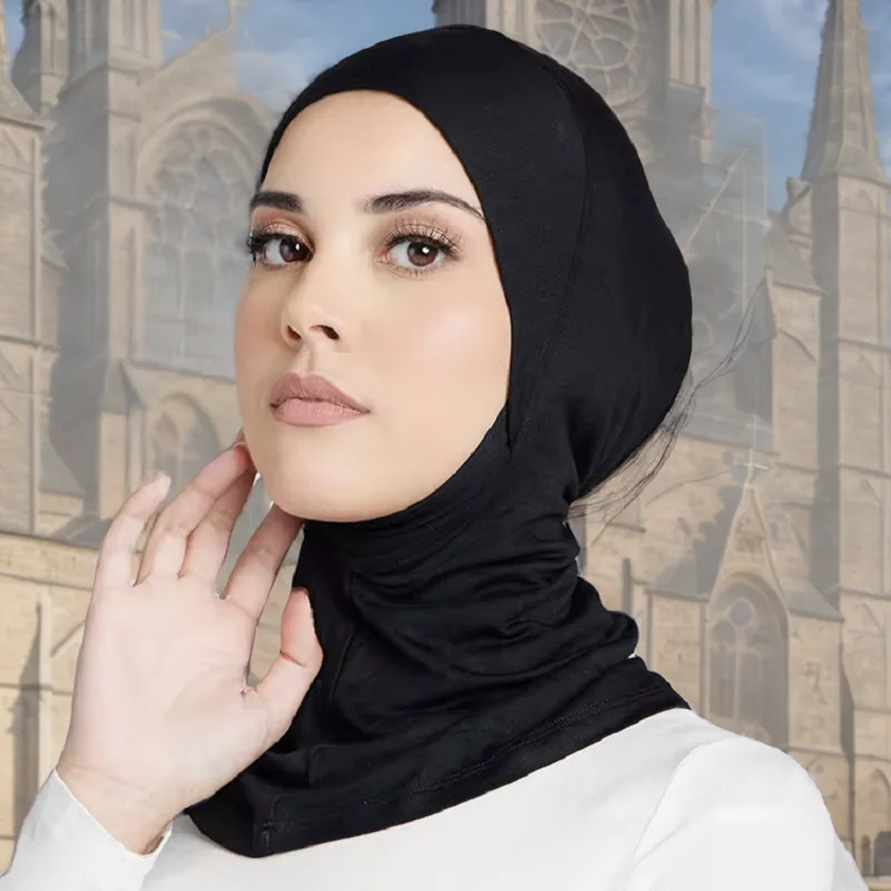 Vente chaude musulman Hijabs couverture complète sous-capuchon femmes coton extensible élastique Bonnet plaine sous-écharpe nouveau bandeau intérieur Turban