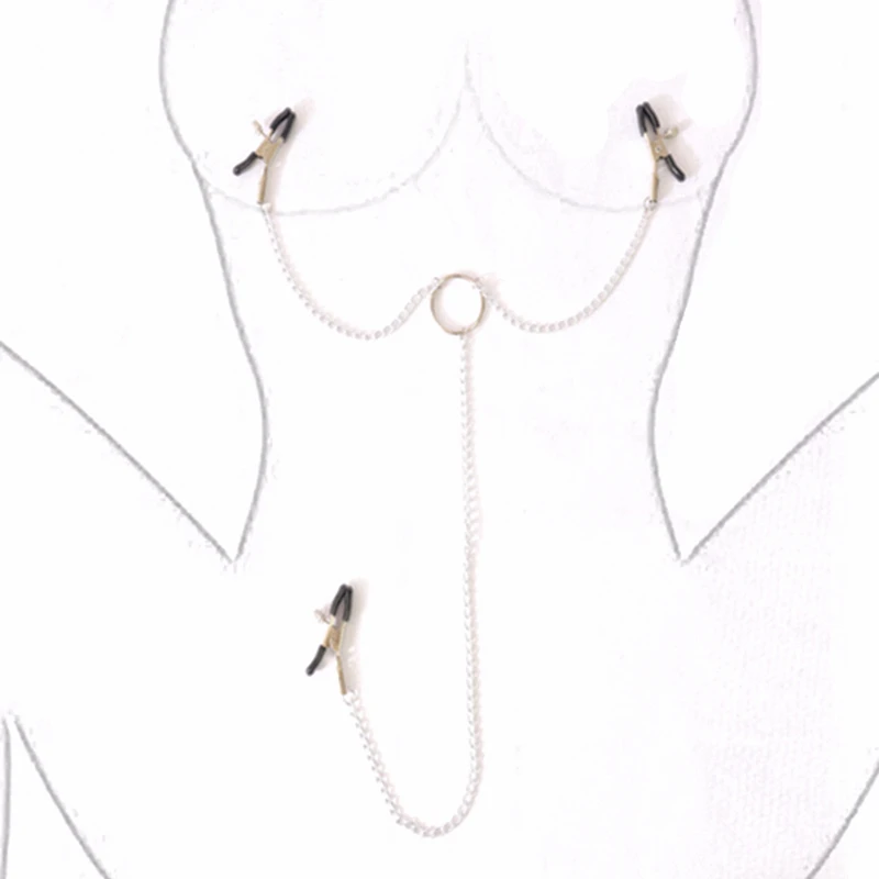 Nipple Clips Sex Toys Stainless Steel Metal Chain Nipple Milk Clips Breast Clip Butterfly Style For Couples