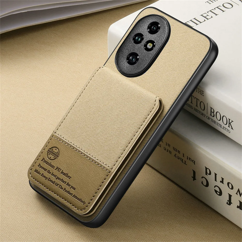 Luxury RFID Leather Card Holder Stand Case - Premium Back Cover