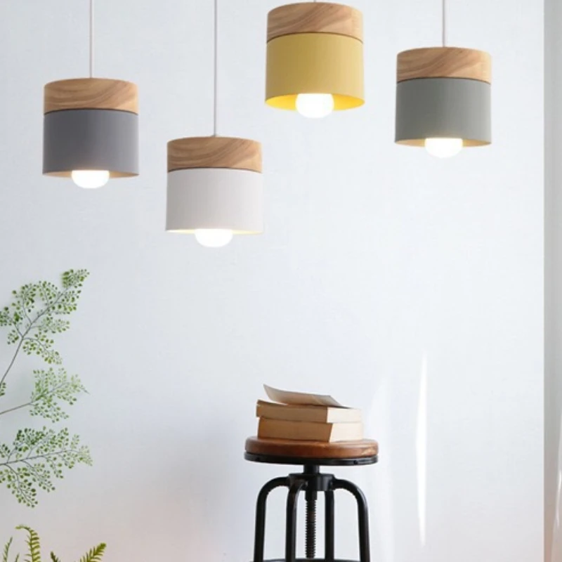 

Nordic Creative Restaurant Pendant Lights Modern Macaron Style Chandelier Living Room Lamp Bedroom Decorative Lighting Fixtures