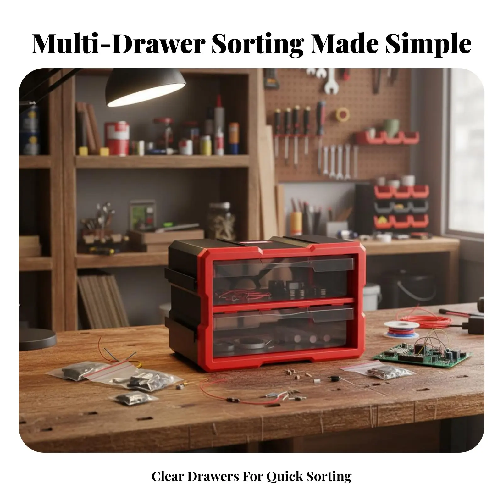 다용도 수납함 투명 서랍 다중 서랍장 적층형 디자인 교실, 놀이방용 대용량