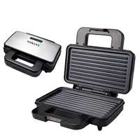 1000W Electric Sandwich Maker Double-sided Heating Bread Grill Baking Toaster Home Kitchen Breakfast Machine Pancake Pan 토스터기 1