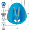Comfortable outdoor baby swing, 3-point adjustable seat belt, safe quick click locking system, no foam rope, easy to install 5