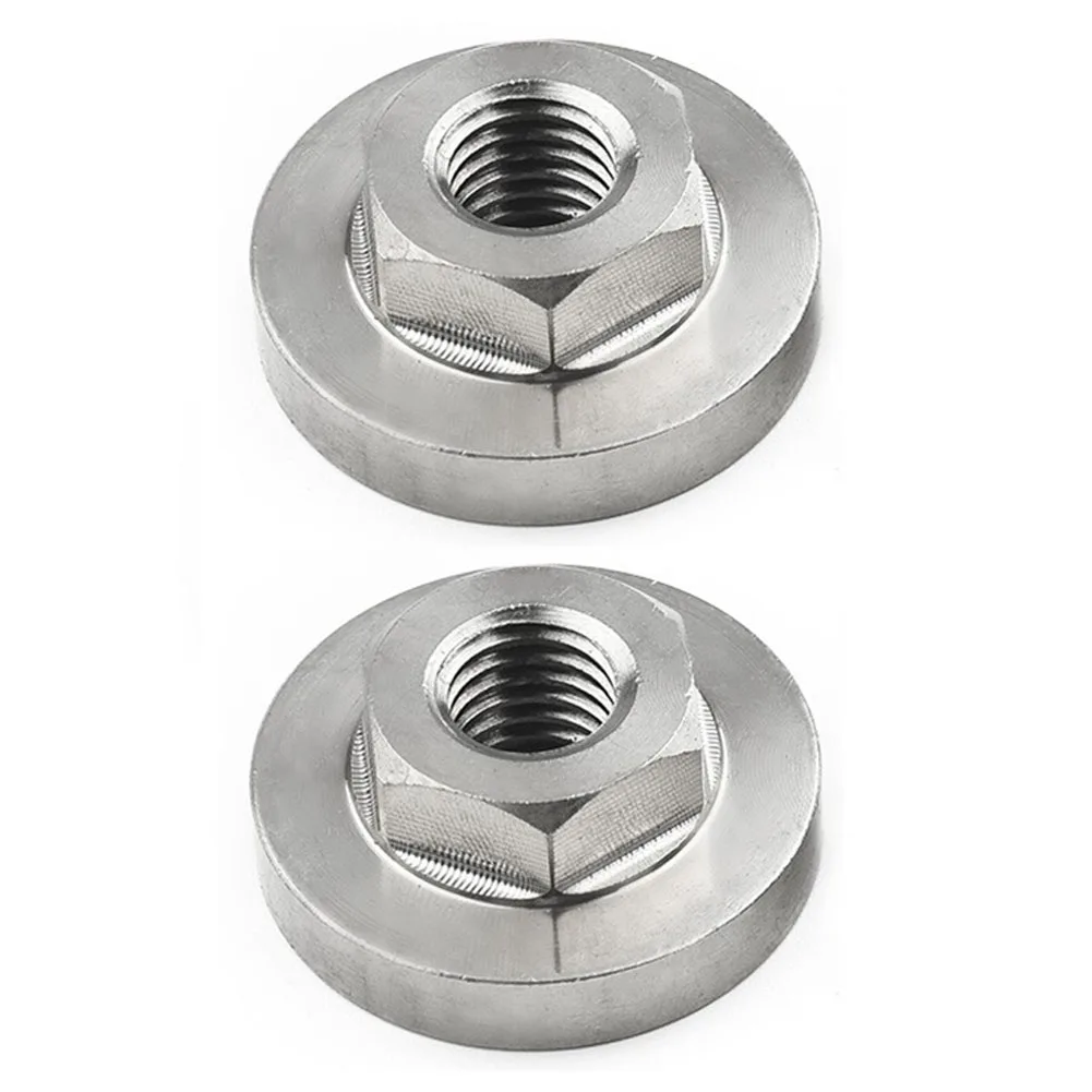 

2pcs Hexagon Nut Kit For 100 Type Angle Grinder Silver Stainless Steel Nut Pressure Plate 30x17x10mm Angle Grinder Accessories