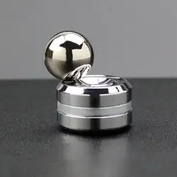 Stress Relief Hypnosis Rotary Metal Spinner Toy (Silver)