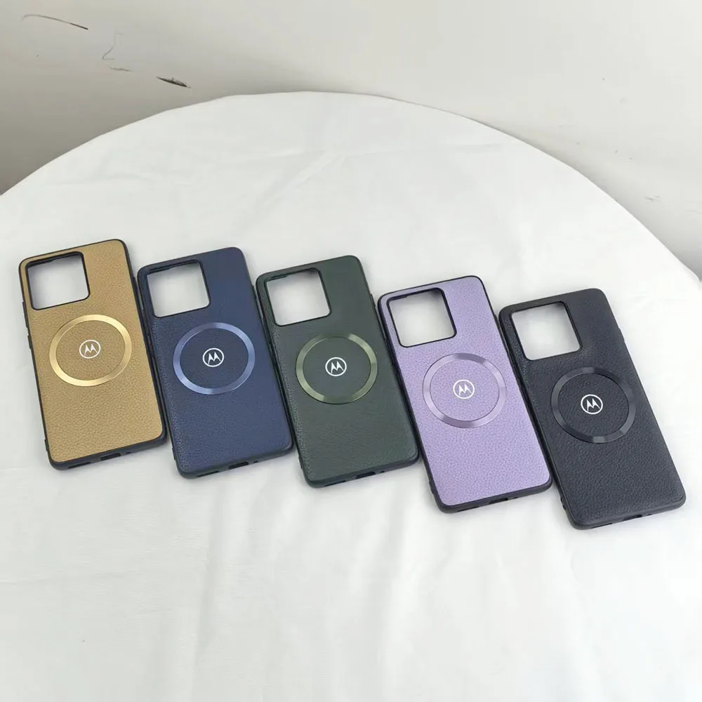 Leather Magnetic Phone Case with MagSafe Charging Compatibility