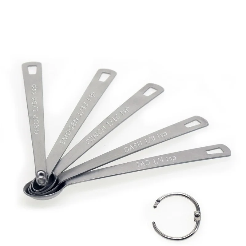 Baking Tools Stainless Steel Mini Measuring Spoon 5-piece Set Stainless Steel Mini Measuring Spoon Seasoning kitchen measuring spoons measuring spoon set
