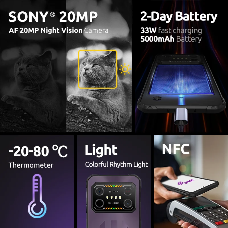 IIIF150 Air1 Ultra Rugged Helio G99 Phone 6.8" FHD+ 120Hz Display 64MP Camera Night Vision IP68 / 69K Global Version Smartphone 5