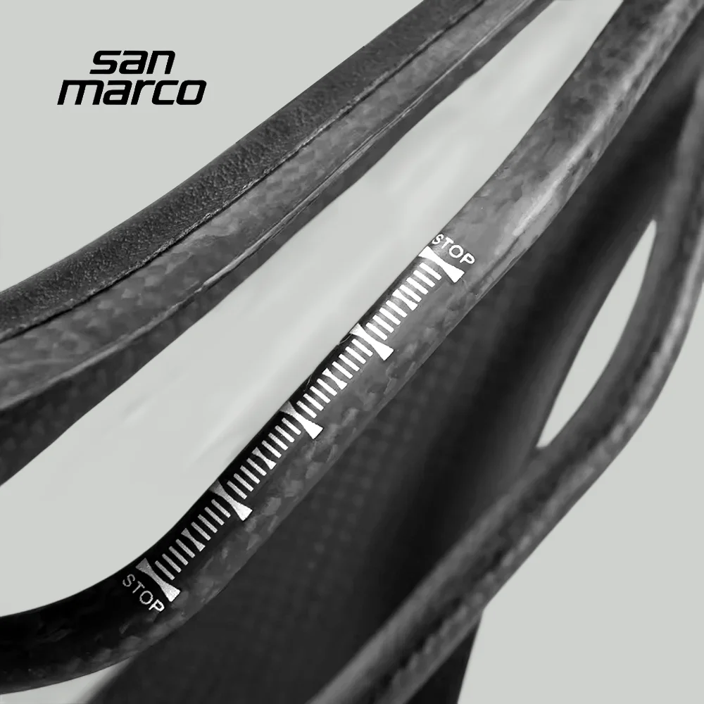 Leichter San Marco SLR Vollcarbon-Fahrradsattel, Hohlgeformter Rennrad- und MTB-Sattel für Männer und Frauen, 145mm – Detail 5