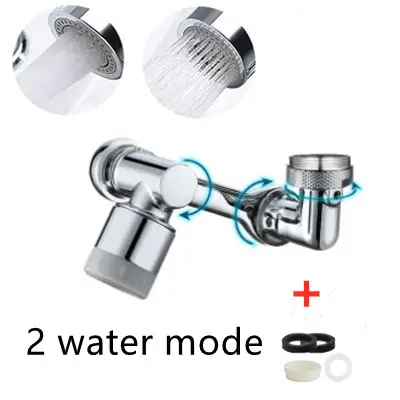 2 Modes 720° Universal Tap Aerator Splash-proof Swivel Water Saving Kitchen Faucet Spray Head Wash Basin Tap Extender Adapter - Image 7