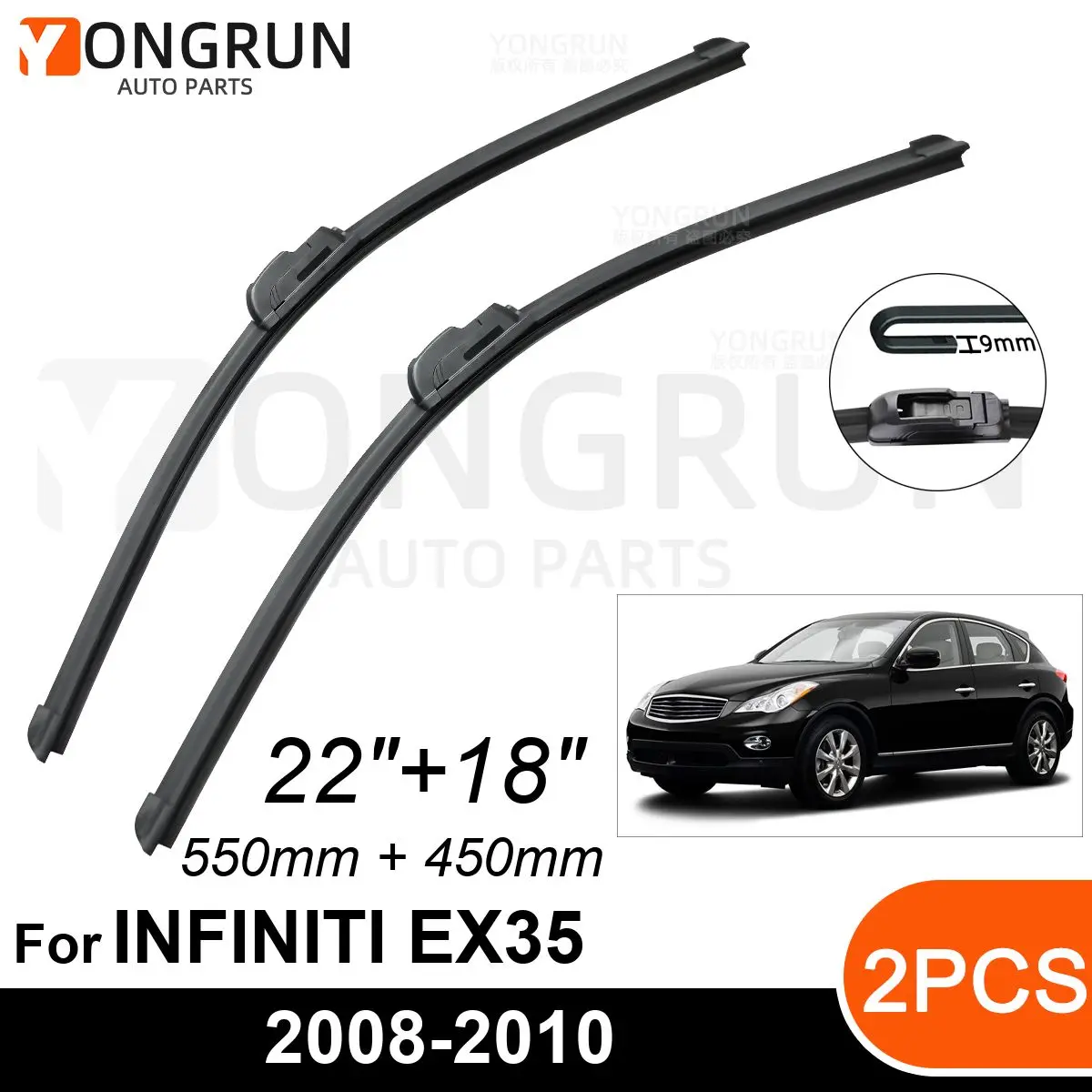 

Щетки стеклоочистителя для INFINITI EX35 2008-2010, 22 + 18 дюймов