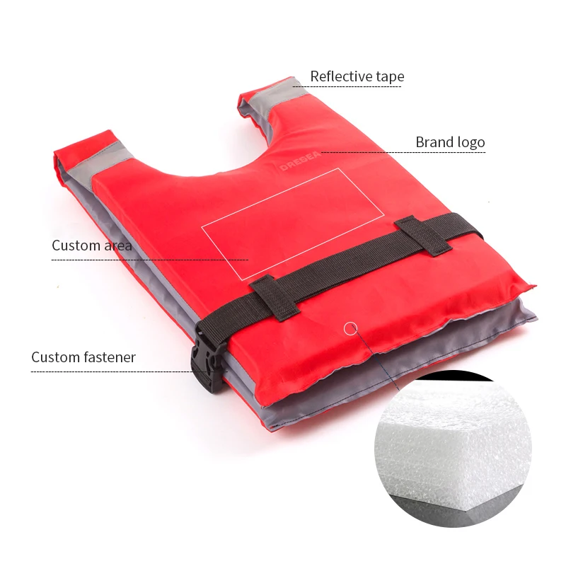 Jet Ski Life Vest for Men Open-Sided PFD Kayak Life Jacket Survival Buoyancy Aids for Adults 90 kg