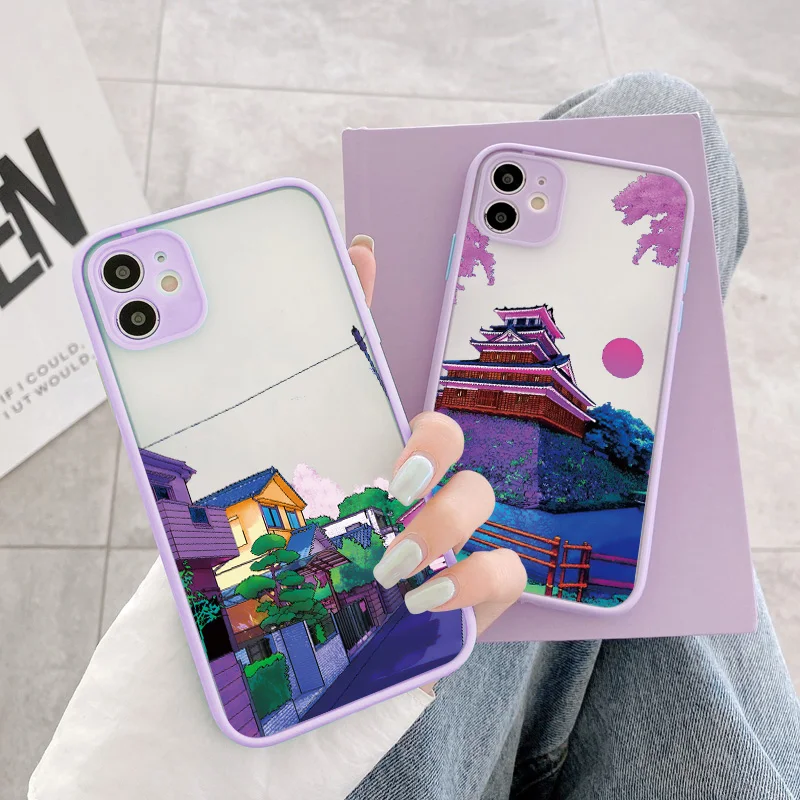 Japanese Anime Painted House Scenery Matte Phone Case