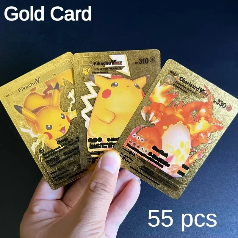 

New 10/55/Pcs/Set Pokemon Card Game Collection Card EX Vmax English Charizard Pikachu Sword Shield Battle Trading Cards Toy Gift