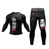 New Jiu Jitsu Rashguard MMA T-shirt +Pants For Men 4PCS/Set Brazilian Grappling Bjj Boxing Rash Guard Sport Clothing Gym Shorts 4