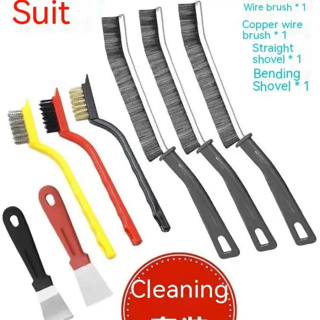 Ensemble de brosses de nettoyage de cuisine 5/8/13, brosse en laiton pour cuisinière à gaz à nettoyage en profondeur, brosses de nettoyage pour petits espaces, fenêtres, salle de bains 2